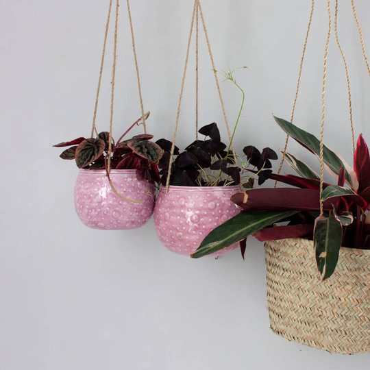 Enamel Hanging Planter