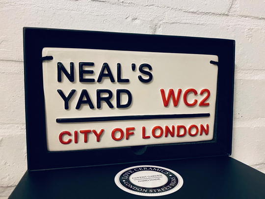 Neal's Yard-City Of London-London Street Sign-British Gifts-Uk-London Tourist-Aromatherapy-Natural Remedies-Holistic Therapies-Plants-Herbs