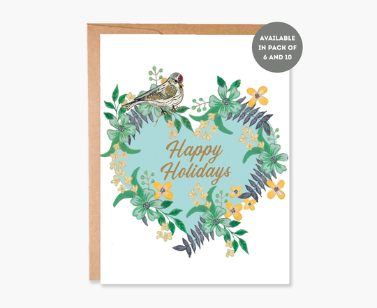 Happy Holiday Card, Cards Pack, Floral Cards, Season's Greeting, Christmas Item Code - Cotc H21
