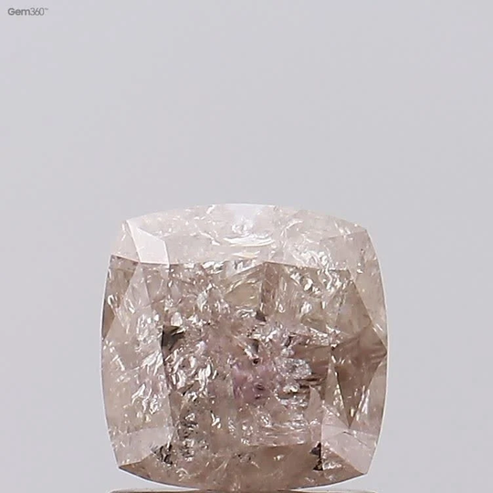 Salt & Pepper 1.27 Carat | Natural Fancy Light Brown Pink Color Cushion Shape Diamond Untreated