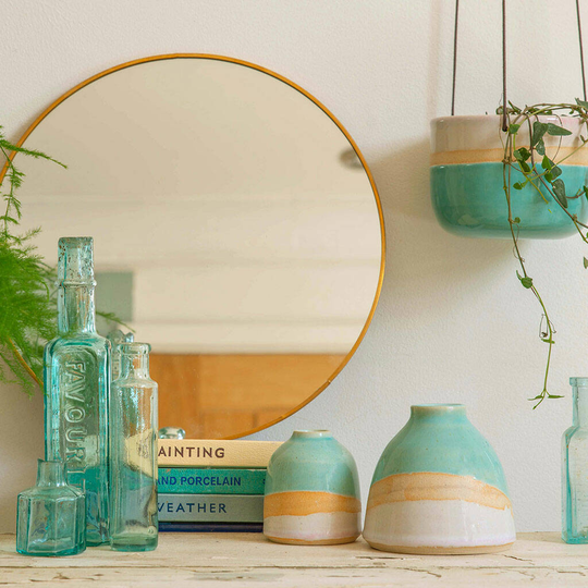Handmade Shoreline Hanging Ceramic Planter