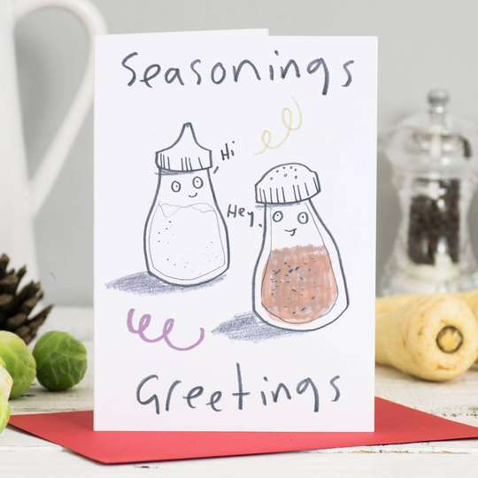 Seasonings Greetings Christmas Card