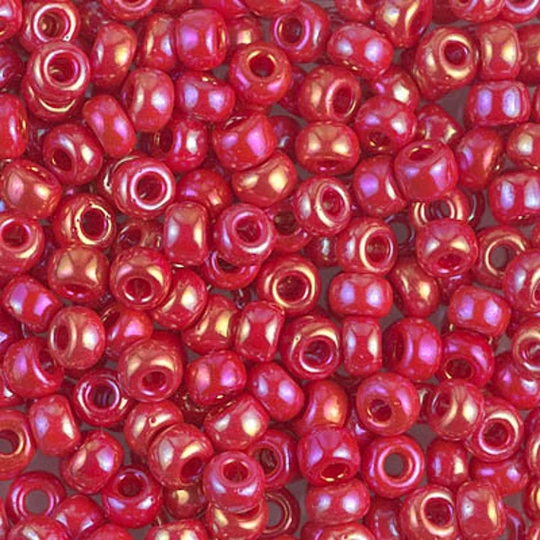 Seed Bead 6-408R Miyuki Beads 6/0 Red Ab 20 Grams Diy