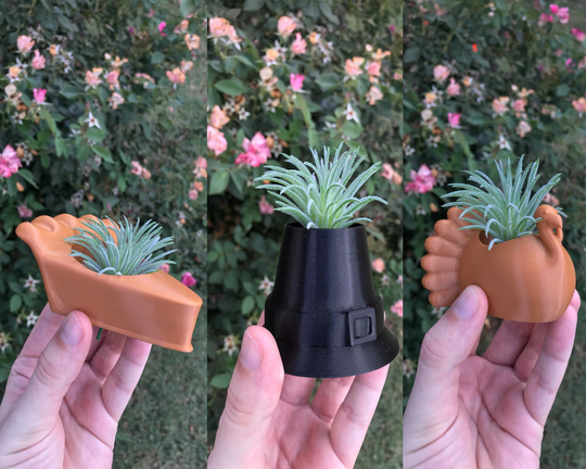 Thanksgiving Turkey Pumpkin Pie Succulent Planter | Office Decor Home Modern 3D Printed With Drainage Indoor