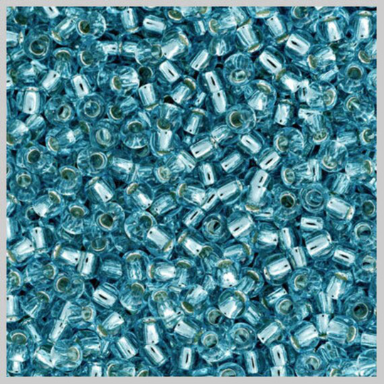 Toho Seed Beads Tr-11-23 Size 11/0 Silver Lined Transparent Aquamarine 7.5 Grams Diy