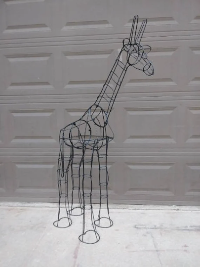 Giraffe Topiary Frame 5 Foot Tall Made in Fresno California