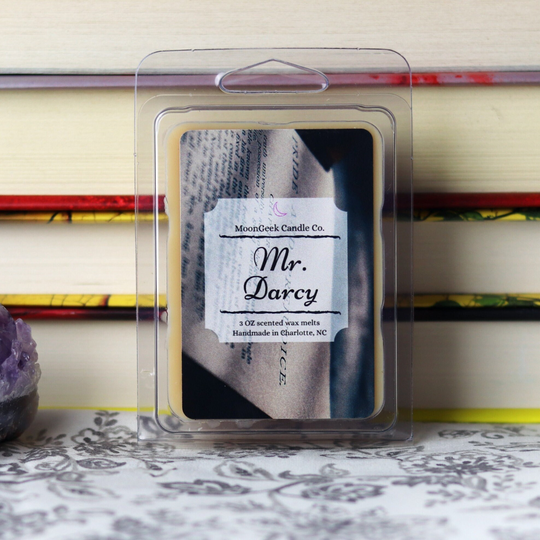 Mr. Darcy Bookish Soy Wax Melts | Scented For Warmer Book Lovers Melt Cubes Pride & Prejudice Themed Tarts