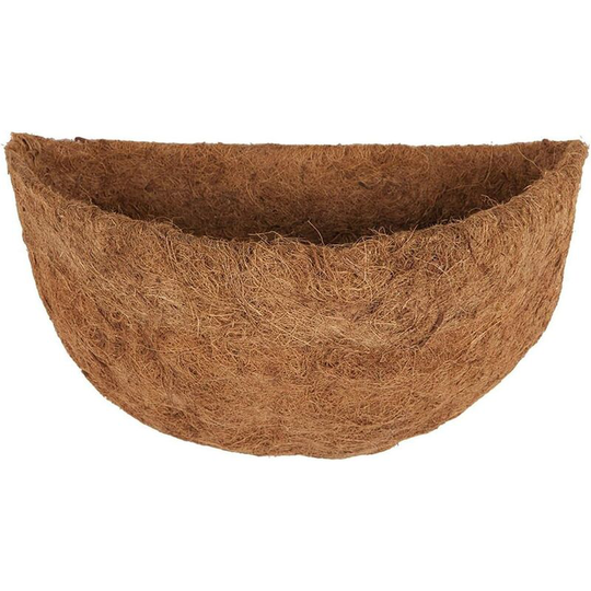 Osqi - Round Coconut Basket, Coconut Lining for Planters, Natural Replacement Coconut Fiber Flower Pot, Hanging Flower Basket for Outdoor Balcony