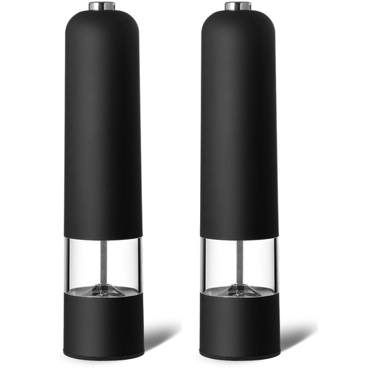 Salt and Pepper Mill Set of 2 Manual with Adjustable Ceramic Grinder from Coarse to Fine Spice Mill Set 2pcs black