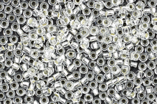 Size 8/0 Silver-Lined Crystal Seed Beads, Clear 10G Beads For Jewellery Making & Embroidery, Silver Foil