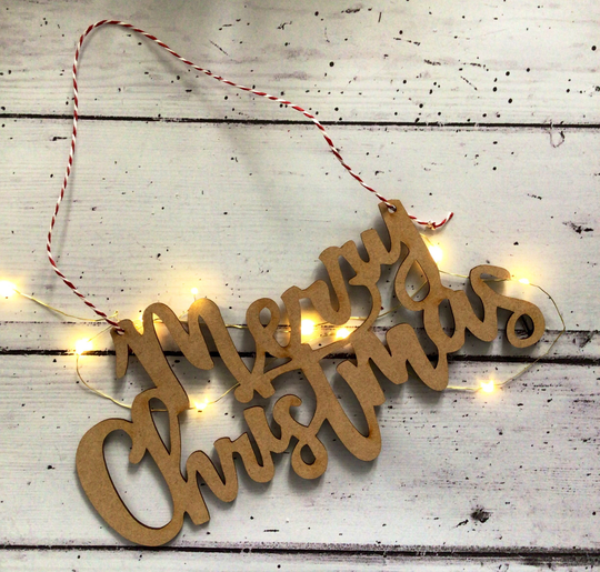 Merry Christmas Hanging Decorative Seasonal Sign