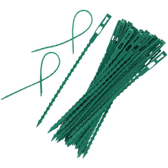 50 Pcs Adjustable Garden Plant Wire Ties, Soft Plastic Cable Ties for Fixing Garden Plants (Green)