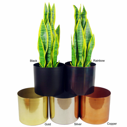 Leaf Metal Planter Plant Pot 20 X 18cm