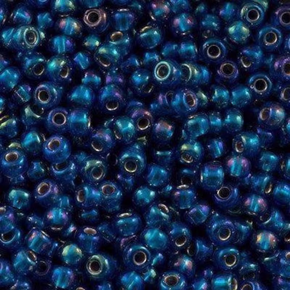 Miyuki Seed Beads 6/0 Silver Lined Capri Blue Ab 1025
