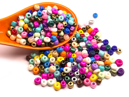 4mm Opaque Charm Czech Glass Seed Beads, Lined Miyuki Delica Small Glass Austria Round Beads, 200Pcs