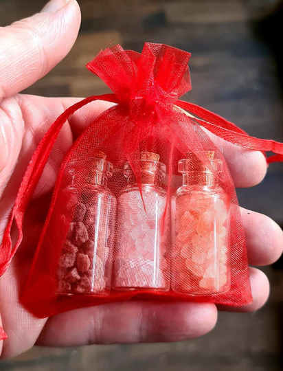 Witches Salt Set Vials For Protection & Spells, Pagan Wiccan, Witchcraft