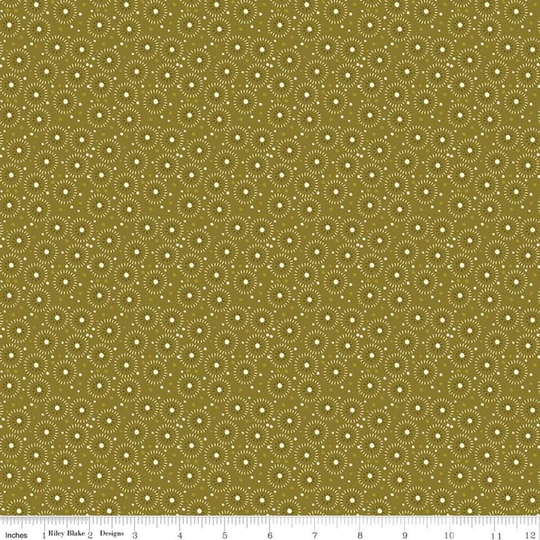 Adel in Autumn Collection Seeds Olive Yardage By Sandy Gervais For Riley Blake Designs | 43" X 44