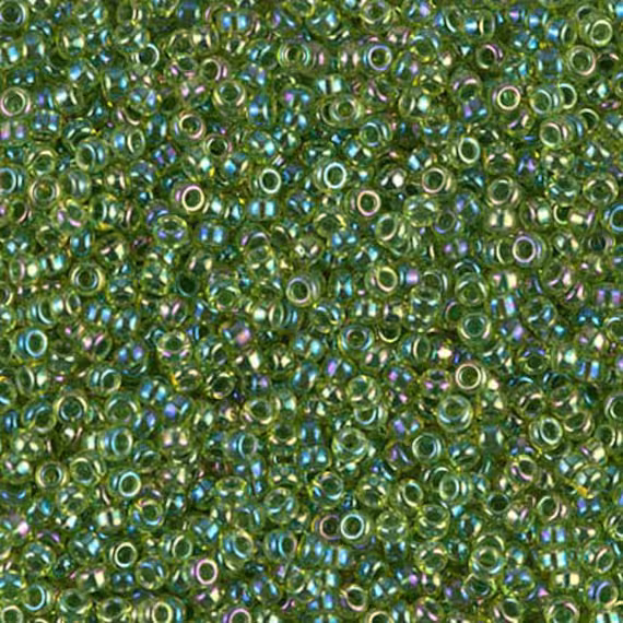 Miyuki Seed Beads 11/0 Green Lined Chartreuse Ab 11-341 24G Glass Size 11 Color