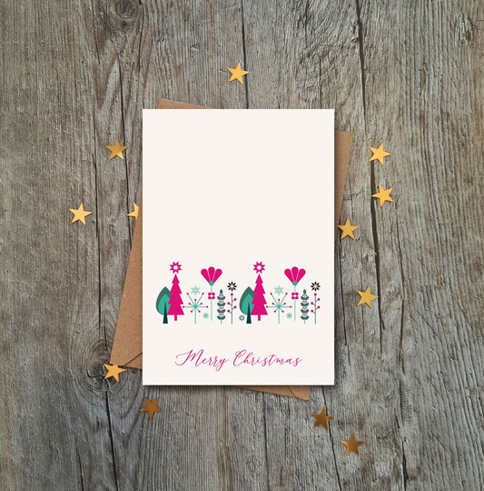 Scandi Winter Forest Xmas Card | Merry Christmas Holidays Seasons Greetings Designer Design Wife Husband