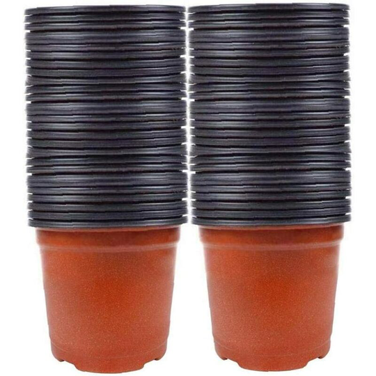 100pcs Seed Pots Nursery Plants Plastic Small Flower Pots Nursery Pot Plastic Pots Starter Seeds
