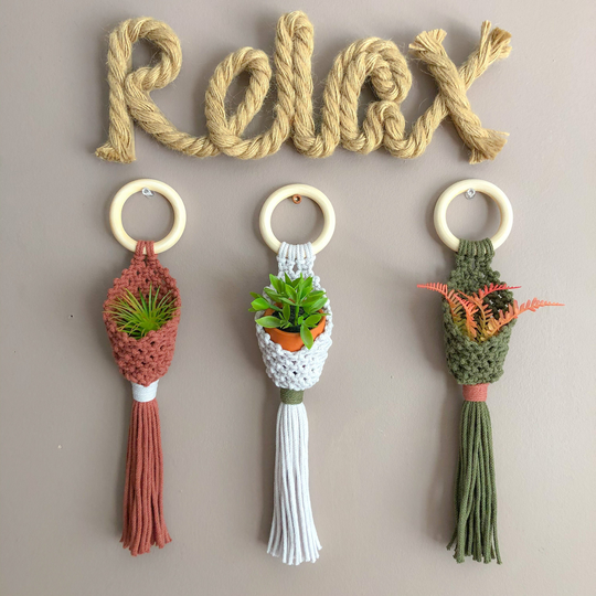 Mini Macrame Wall Planters/Pods