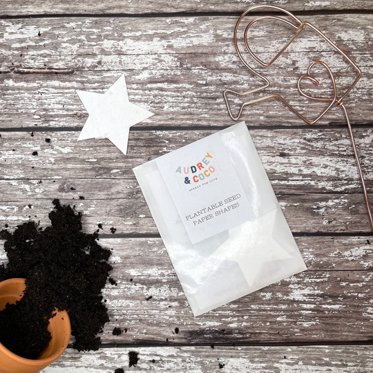 Plantable Seed Paper Stars, Eco Friendly Party Favours