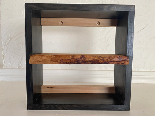 Solid Wood Live Edge Wall Display Shelf