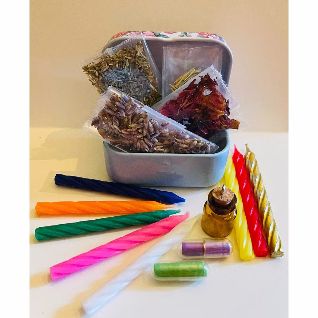 Mini Candle Magic Kit For Witchcraft, Travel Altar, Micro Kid, Witchcraft Kit, Supplies