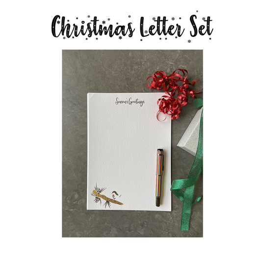 Christmas Writing Paper, Seasonal Letter Set, Season's Greeting Letter
