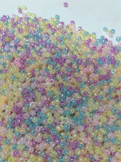 Pastel Glass Seed Beads - 11/0 50 Grams