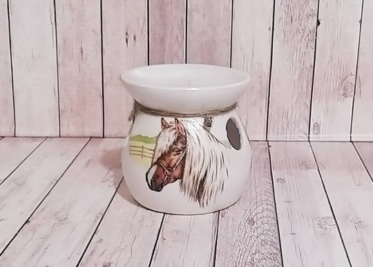 Horse Decoupaged Wax Burner, Design, Decor, Warmer, Oil Candle, Gifts For Her, Thankyou Gift