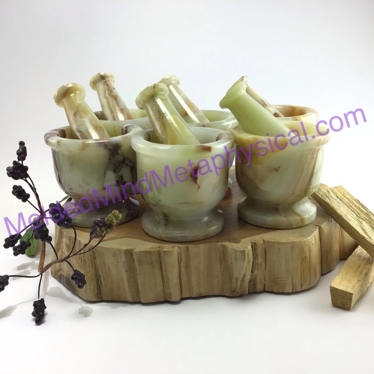 Meldedmind217 Onyx 2.5In Mortar&pestle Great For Herb Grinding & Crushing