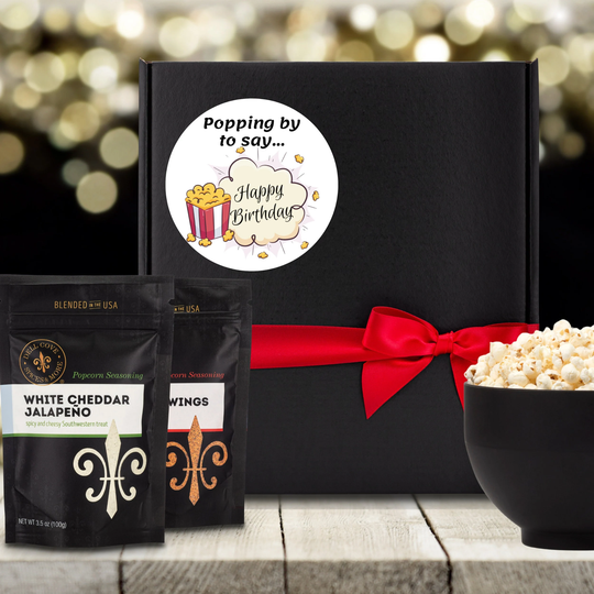 Popcorn Seasoning Gift Box - Seasonings & Kernels Kit, Popcorn Pun, Foodie Gift Set, Birthday, Food Best Friend