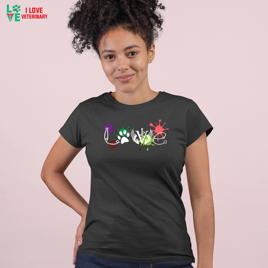 Veterinary - Love Medicine Woman's, Unisex T-Shirt, V-Neck, Veterinarian Gift, Vet Student Tech Gift, Dvm, Gift For