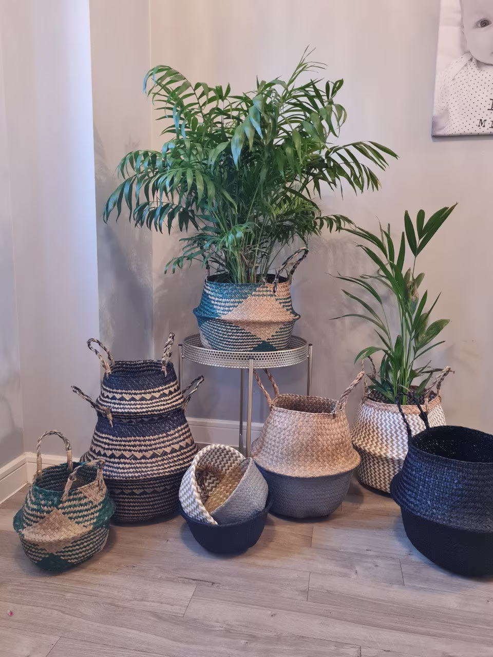 Belly Basket | 7 Styles Seagrass Water Hyacinth Storage Planter Wicker Indoor Plant Holder Home Decor Study