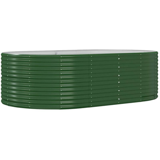 Garden Planter Green 212x140x68 cm Powder-coated Steel Vidaxl Green