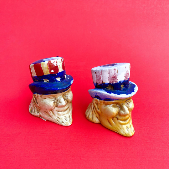 Uncle Sam Salt & Pepper Shakers - Vintage 4Th Of July
