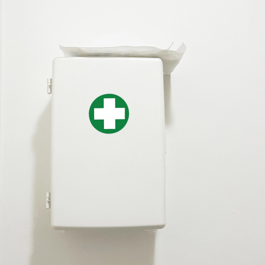 Green Cross Decal, First Aid Box Sticker, Vinyl Medicine Cabinet Sticker