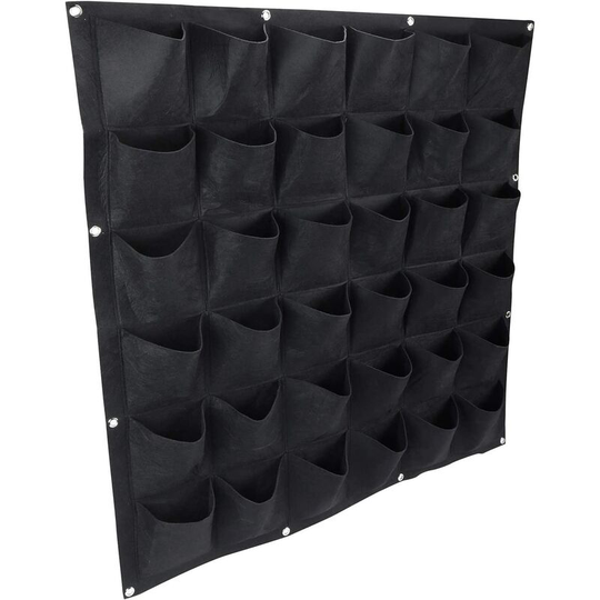 Joorrt - Vertical Wall Hanging Planters with 36 Pockets for Outdoors, Large Grow Bags for Herbs, Succulents, Artificial Plants or Flowers, Ideal for