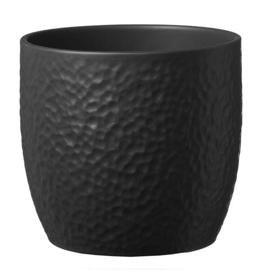 Boston Ceramic Pot Matt Anthracite | 16cm Dark Grey Black Indoor Plant Modern