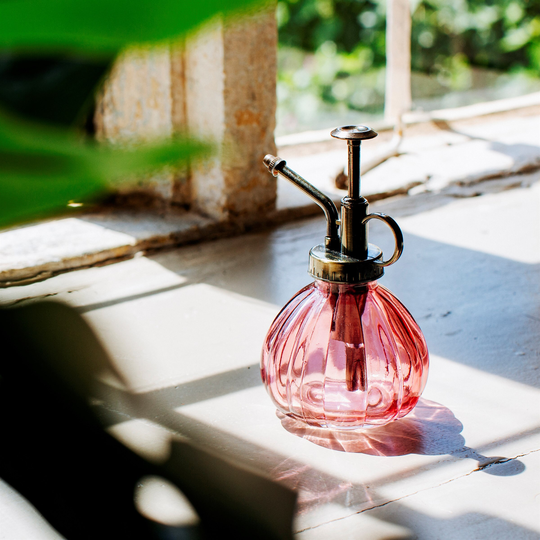 Pink Glass Botanical Plant Mister