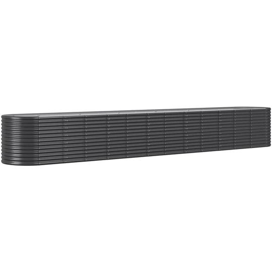 Garden Planter Powder-coated Steel 512x80x68 cm Anthracite Vidaxl Anthracite