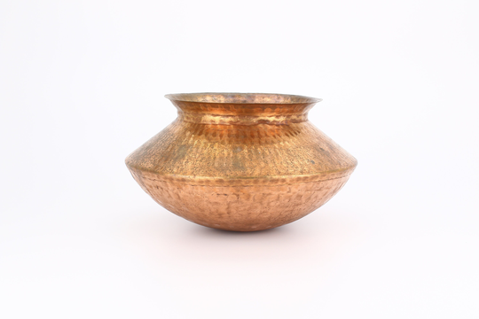 Vintage Hand Hammered Copper Pot 3 - Home Decor Rustic Farmhouse Gift For Her Wedding