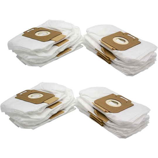 vhbw 20 microfleece Dust Bags compatible with Nilfisk / Alto GM Great Dane, Mocca, Pelican, Pelican - King, Seasons, Siena Vacuum Cleaner, White