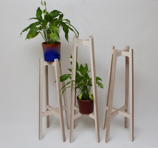 Plywood Plant Stand, 3 Sizes