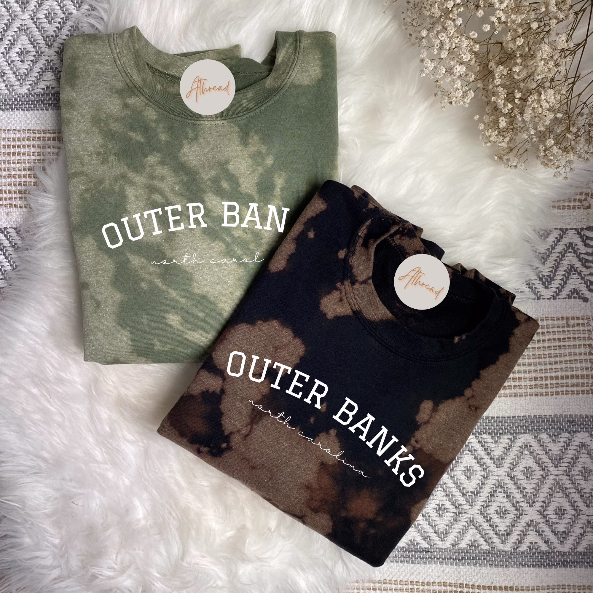 Outer Banks Sweatshirt, Banks Merch, Season 2, Reverse Tie Dye, North Carolina Sweatshirt