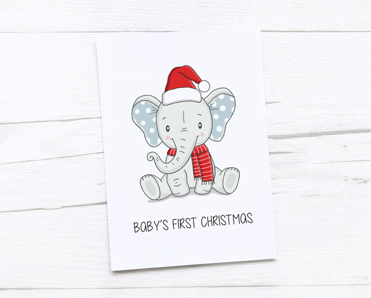 Happy Christmas Card | Merry Baby's First
