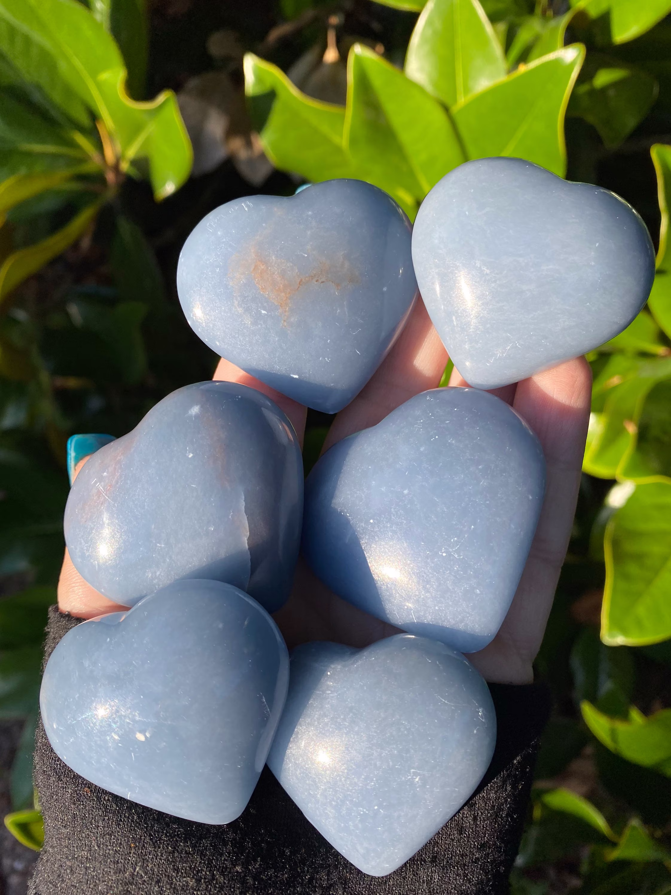 Angelite, Angelite Heart, Qty. 1