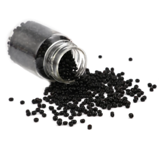 Black Glass Seed Beads 2mm, 2mm Beads, Jewelry Making Supplies