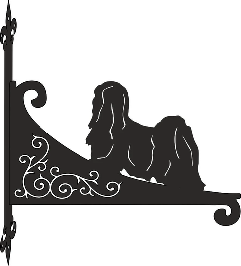 Lhasa Apso Ornamental Scroll Hanging Bracket